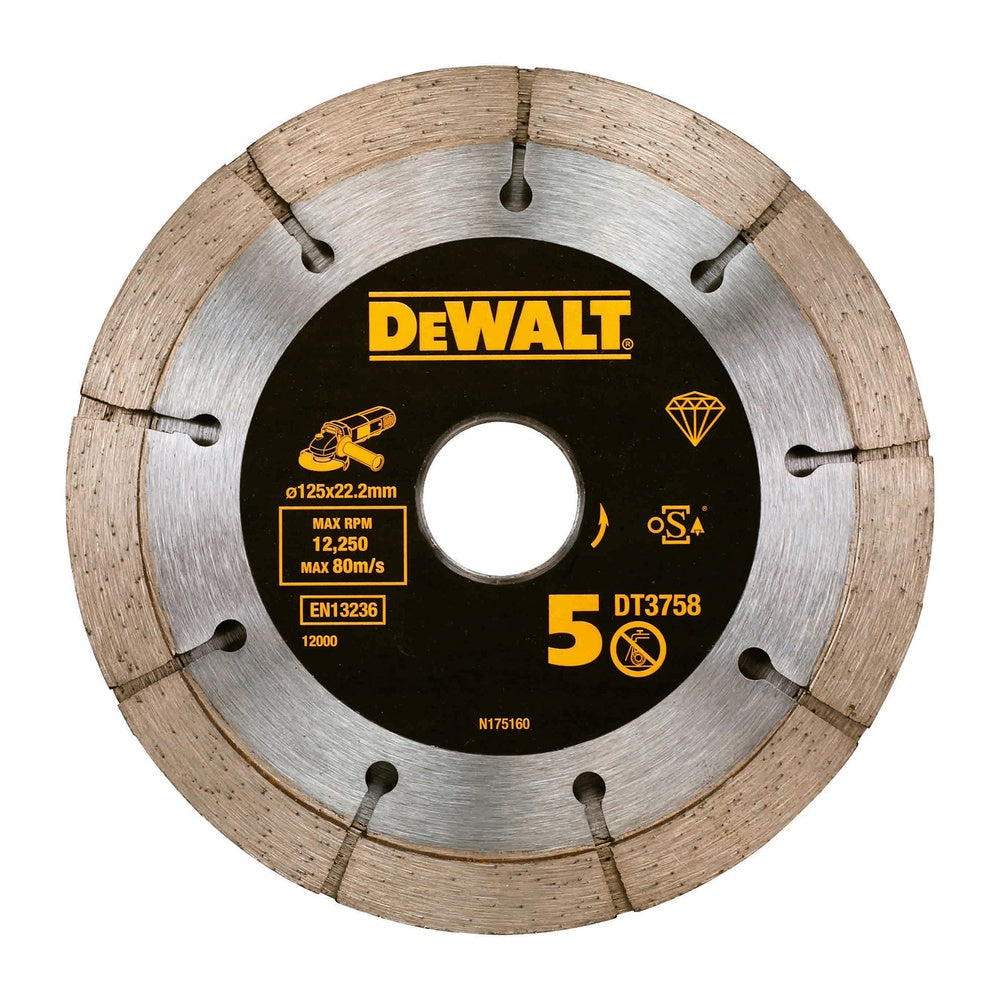 DEWALT Diamanttrennscheibe Sandwich 125x22,2mm DT3758-QZ