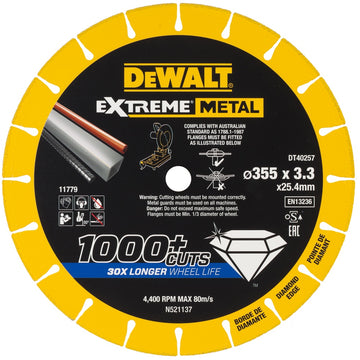 DEWALT Diamanttrennscheibe 355x3.3mm DT40257-QZ