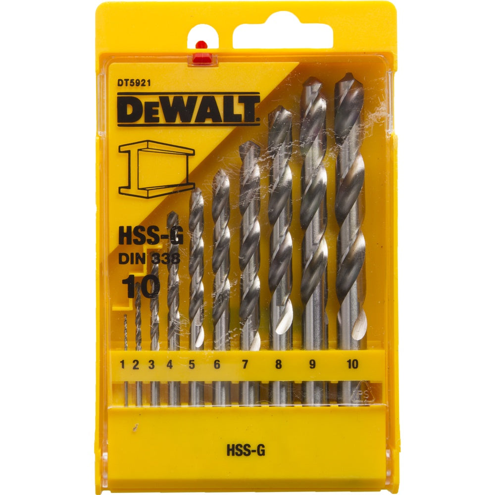 DEWALT Metallbohrer-Set 10-tlg. HSS-G DT5921-QZ