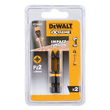DEWALT Torsion Bit schlagf. Pz2 50mm 2 Stk DT70531T-QZ