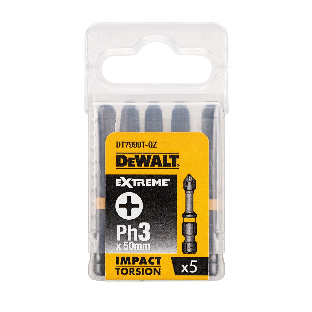 DEWALT Torsion Bit schlagf. Ph3 50mm 5 Stk DT7999T-QZ