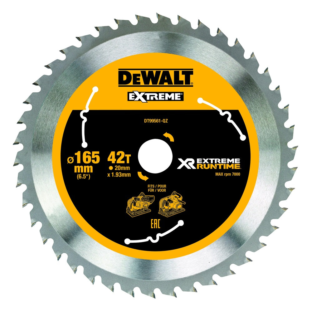 DEWALT Kreissägeblatt Tauchkr.165/20mm 42 WZ/FZ DT99561-QZ