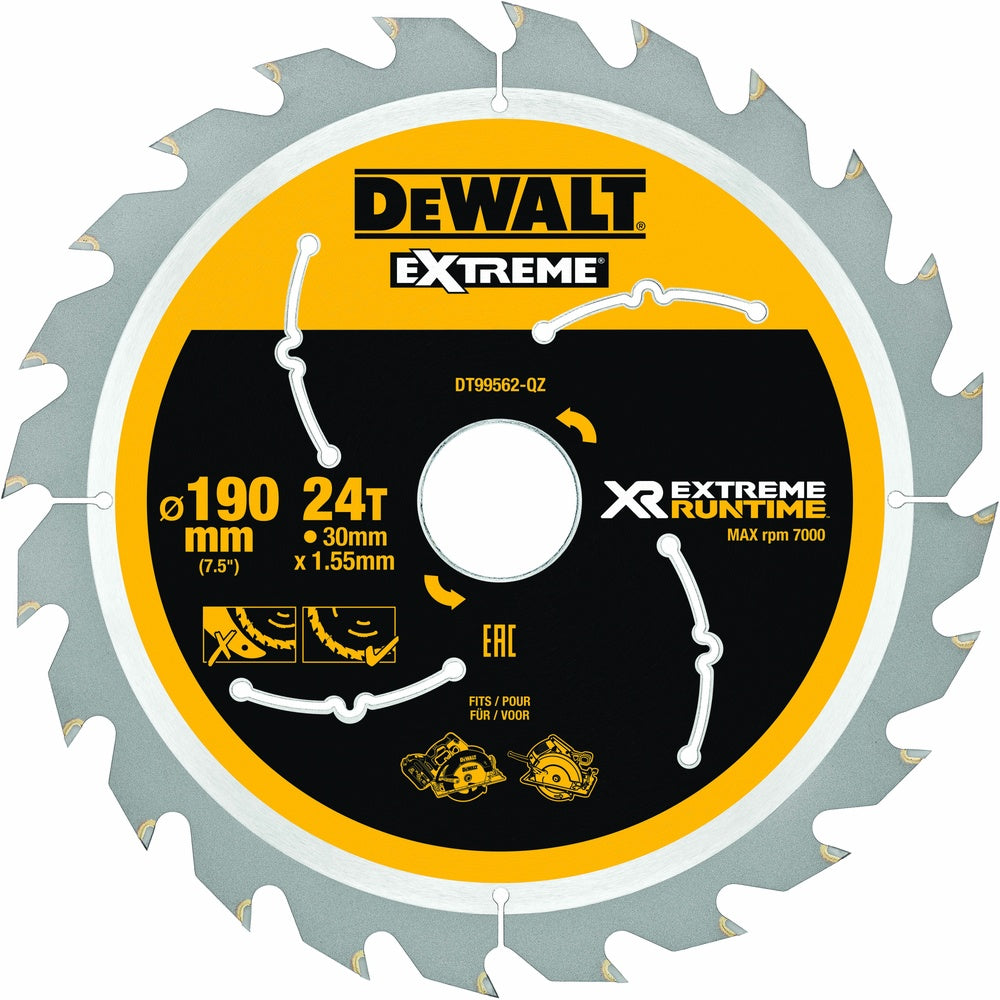 DEWALT Kreissägeblatt Handkr. 190/30mm 24 WZ/FZ DT99562-QZ