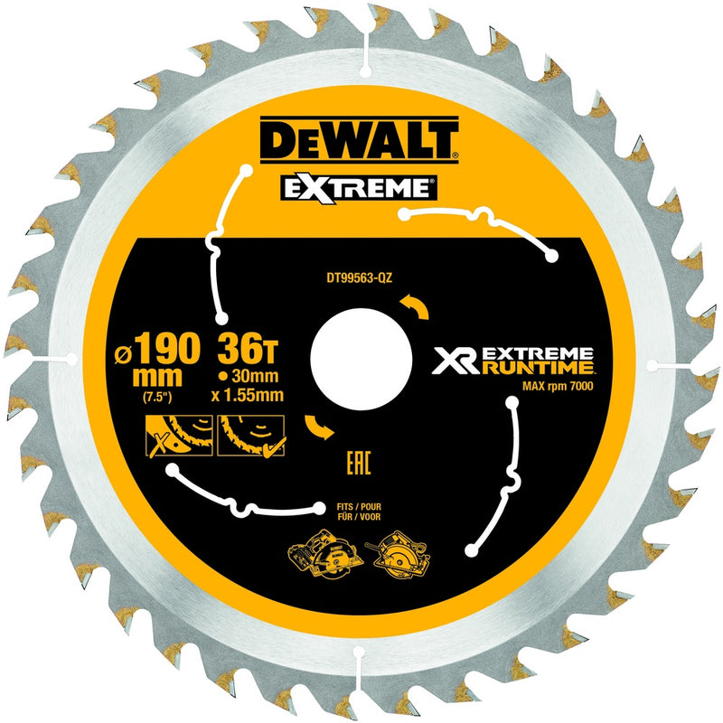 DEWALT Kreissägeblatt Handkr. 190/30mm 36 WZ/FZ DT99563-QZ
