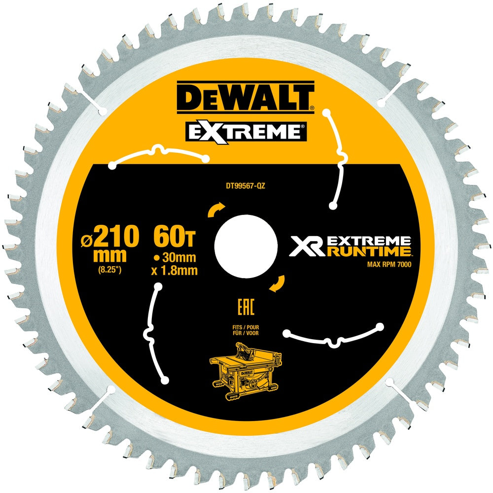 DEWALT Kreissägeblatt stat. 210/30mm 60 WZ/FZ DT99567-QZ