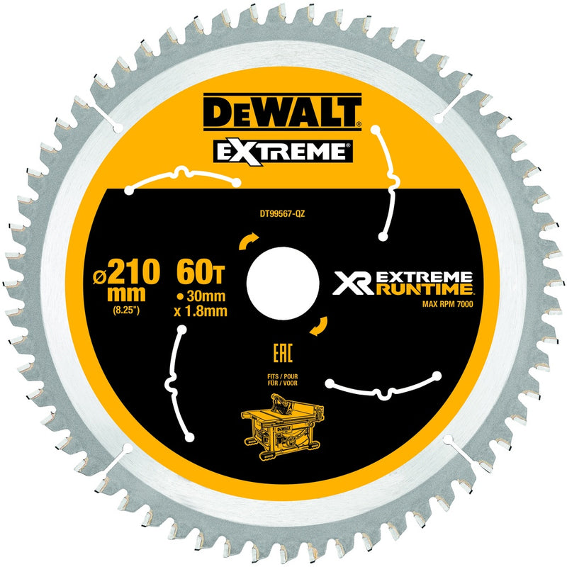 DEWALT Kreissägeblatt stat. 210/30mm 60 WZ/FZ DT99567-QZ