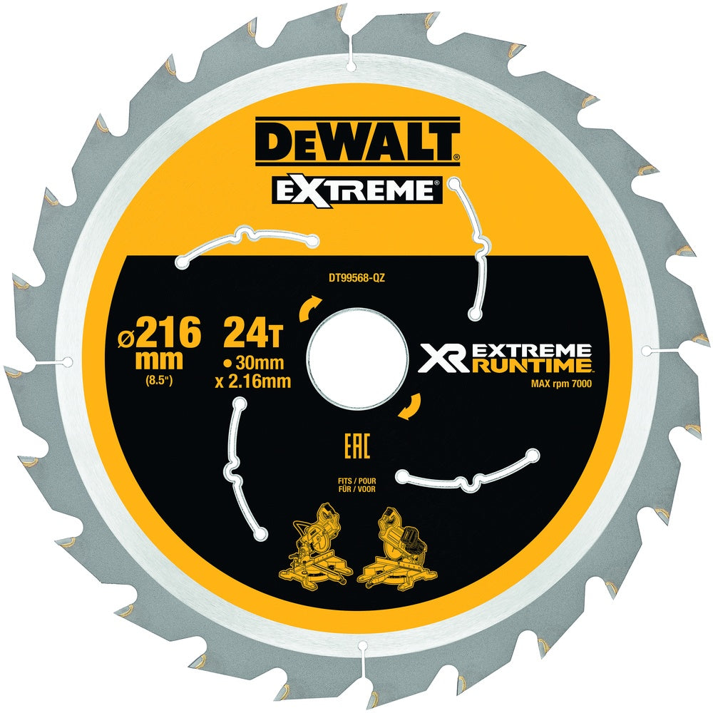 DEWALT Kreissägeblatt stat. 216/30mm 24 WZ/FZ DT99568-QZ