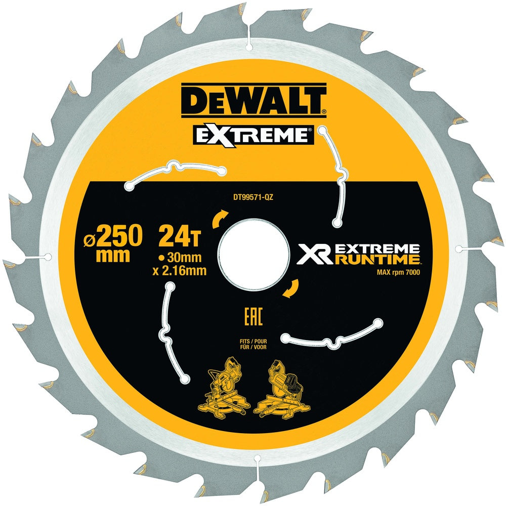 DEWALT Kreissägeblatt stat. 250/30mm 24 WZ/FZ DT99571-QZ