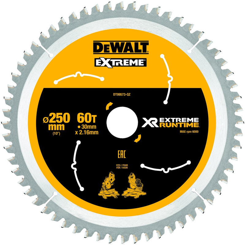 DEWALT Kreissägeblatt stat. 250/30mm 60 WZ/FZ DT99573-QZ