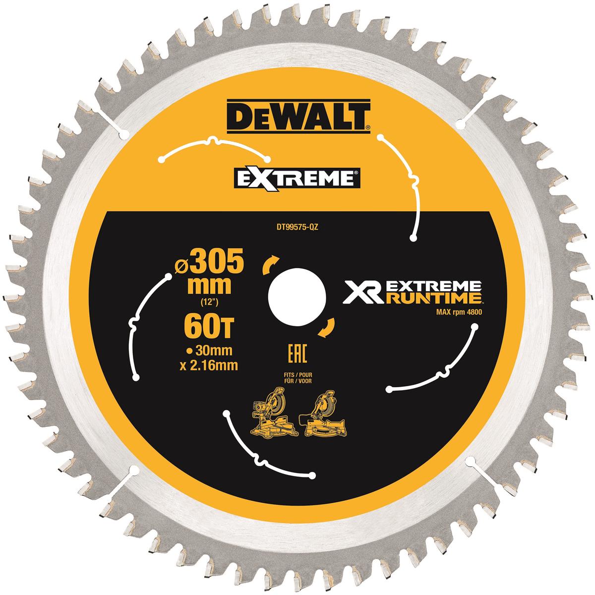 DEWALT Kreissägeblatt stat. 305/30mm 60 WZ/FZ DT99575-QZ