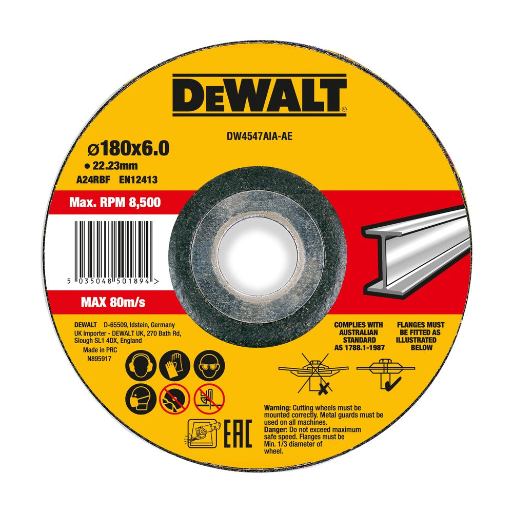 DEWALT Schruppscheibe 180x6x22,23 mm Metall DW4547AIA-AE