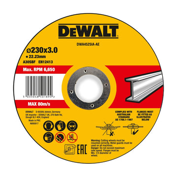 DEWALT Trennscheibe 230x3x22,23 mm Metall DWA4525IA-AE