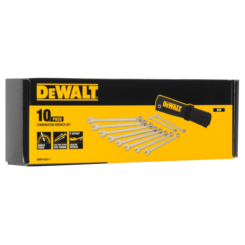 DEWALT Ring-Maulschl Set metrisch 10-tlg DWMT19227-1
