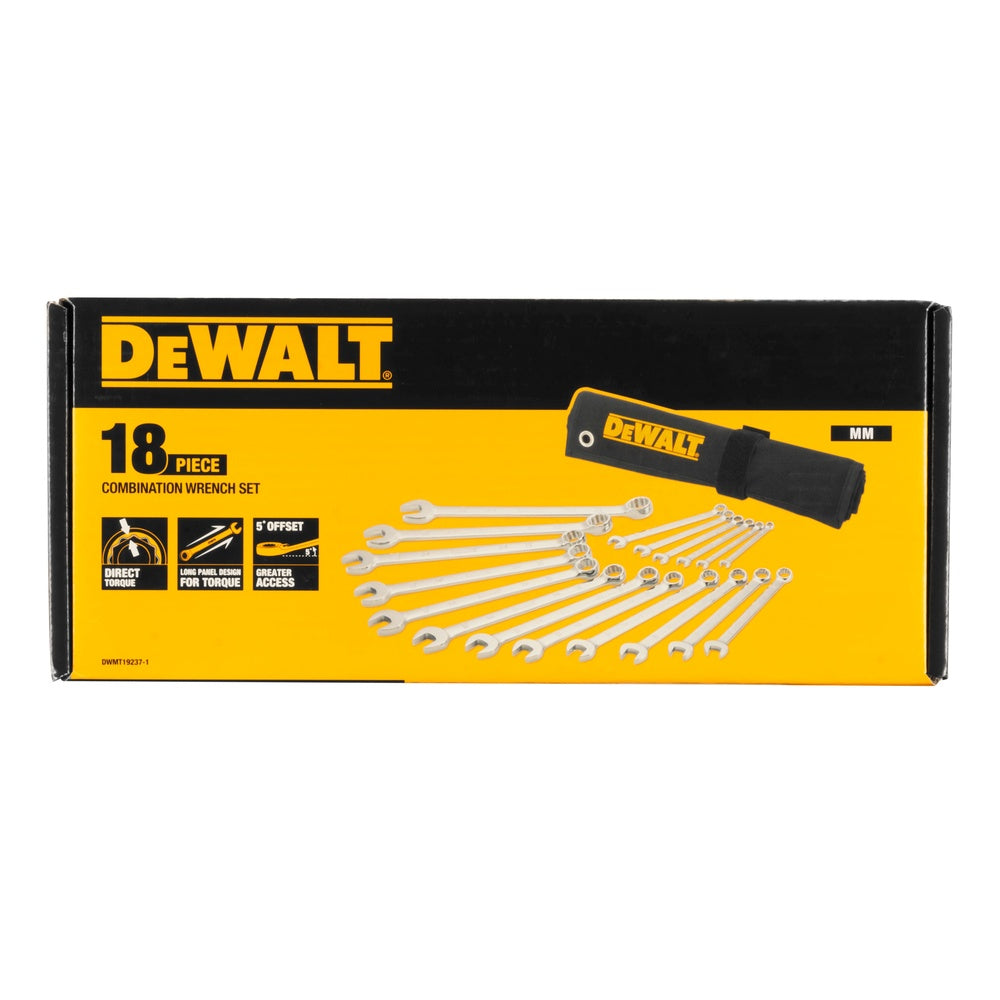 DEWALT Ring-Maulschl Set metrisch 18-tlg DWMT19237-1