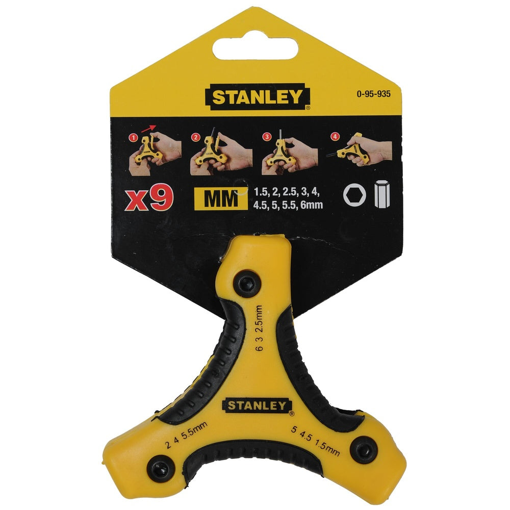 Stanley Stiftschlüssel-Set Triangel, 9-teilig 0-95-935
