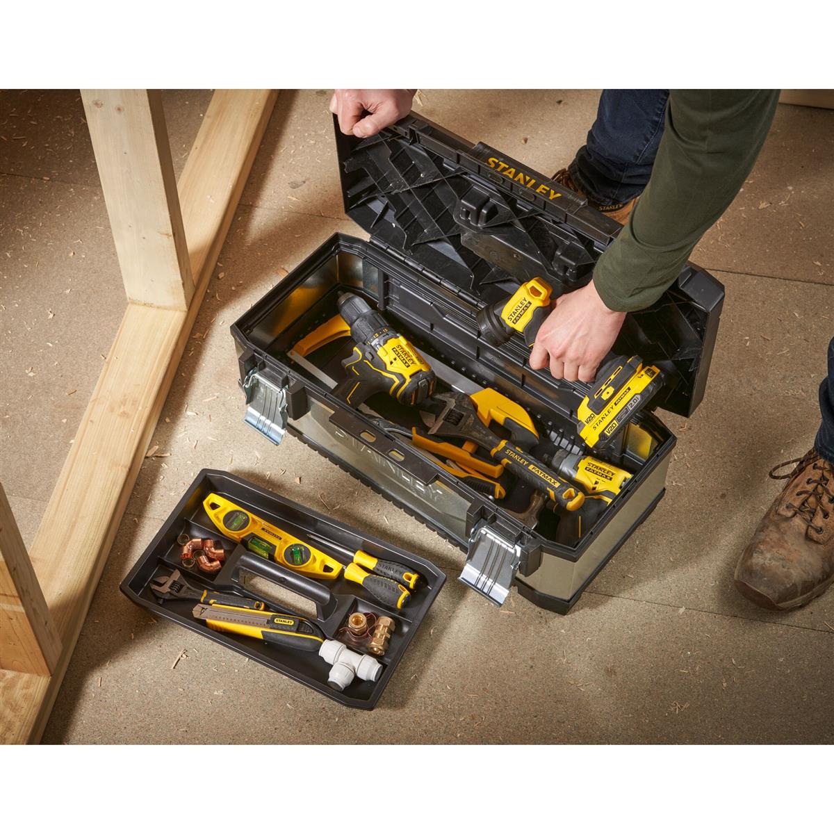 STANLEY Werkzeugbox Metall-Kunststoff, 58 cm 1-95-619
