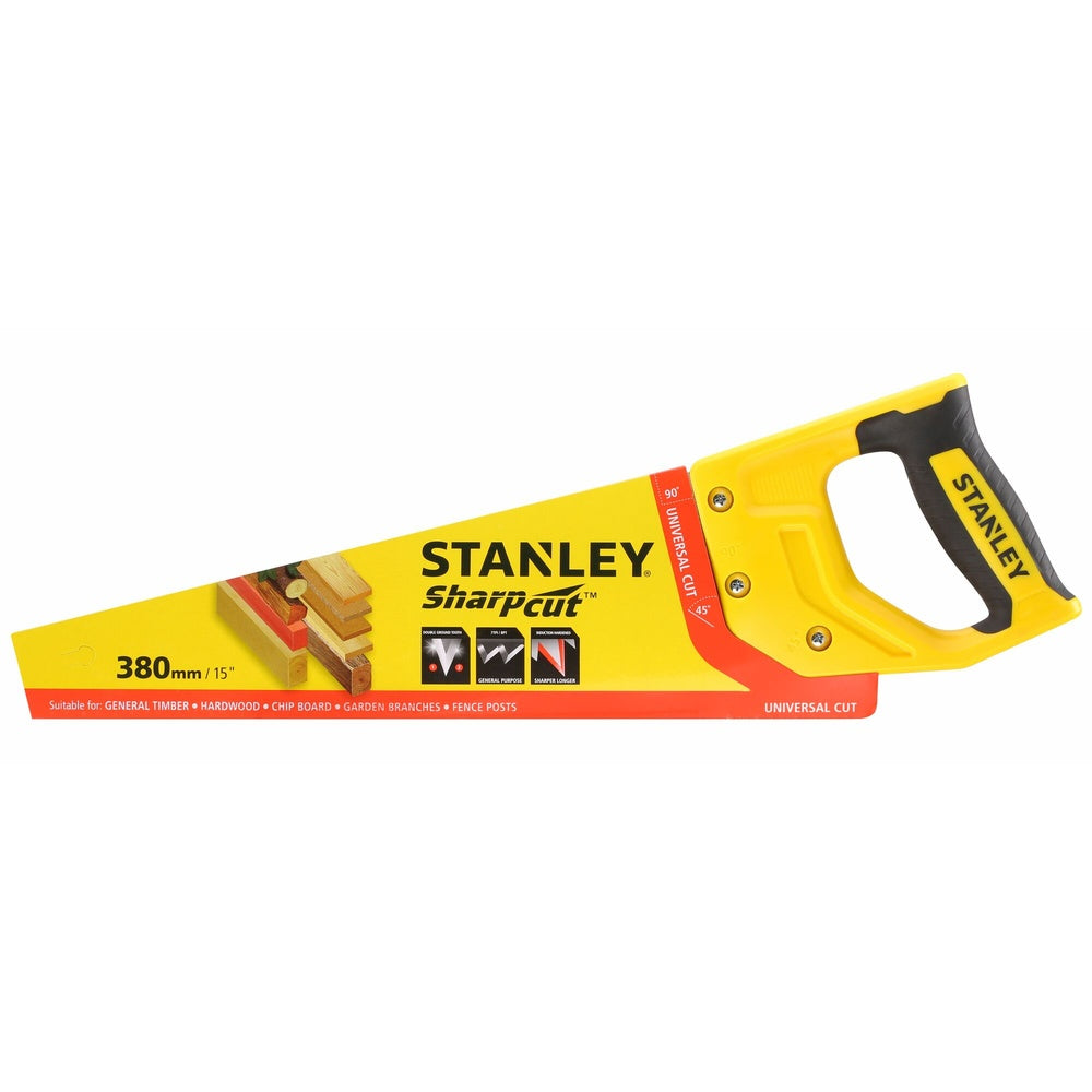 STANLEY Sharpcut Holzsäge 15Z, 380mm, 7 TPI STHT20366-1